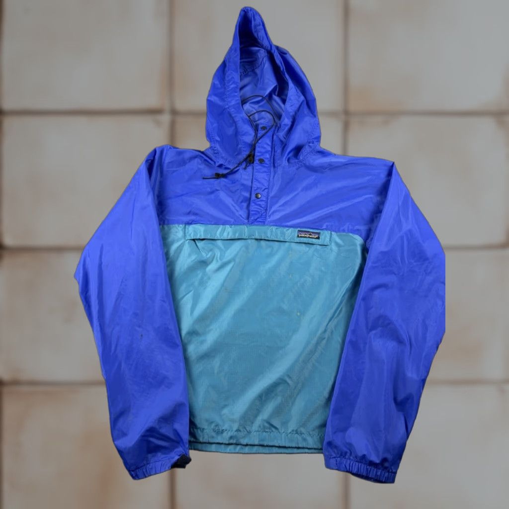 Patagonia VINTAGE Patagonia Windbreaker Jacket S Hooded Blue 90s Mens Nylon Snap Size US S / EU 44-46 / 1 - 1 Thumbnail