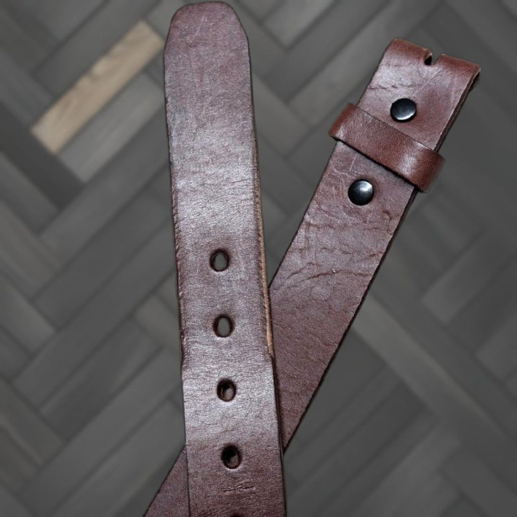 Vintage VINTAGE handcrafted western belt Men 40 brown cowhide leather buckle western belt Cowboy rodeo width 1-1/2" 40 inches Boys/Mens Size 40 - 1 Thumbnail