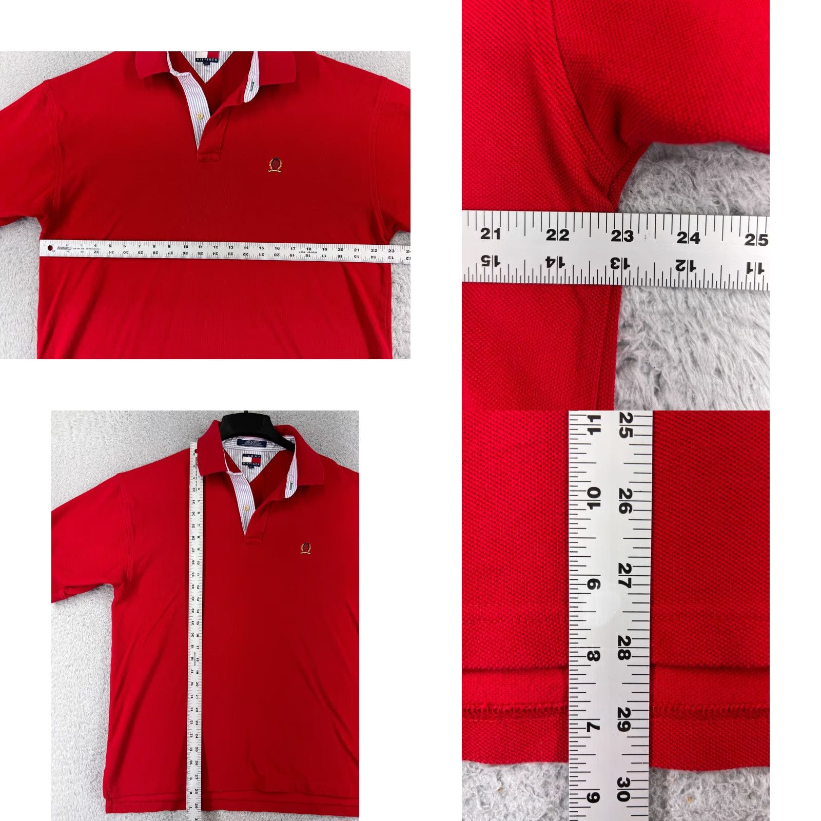 Tommy Hilfiger VINTAGE Tommy Hilfiger Polo Shirt Men XL Red 100% Cotton Knit Short Sleeve Solid Embroidered Logo Golf/Activewear Modern American Sports Mens Size US XL / EU 56 / 4 - 8 Thumbnail
