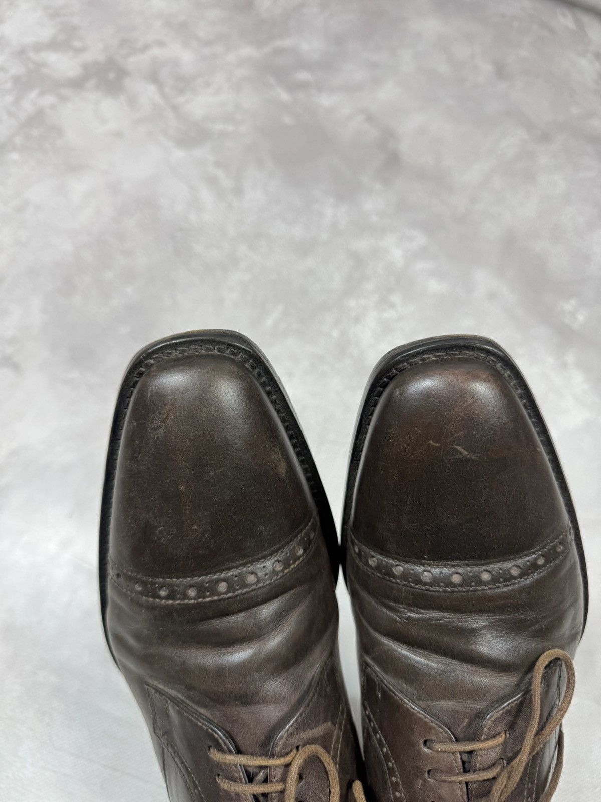 Hugo Boss Vintage Hugo Boss Brown Leather Shoes Size US 7 / EU 40 - 6 Thumbnail