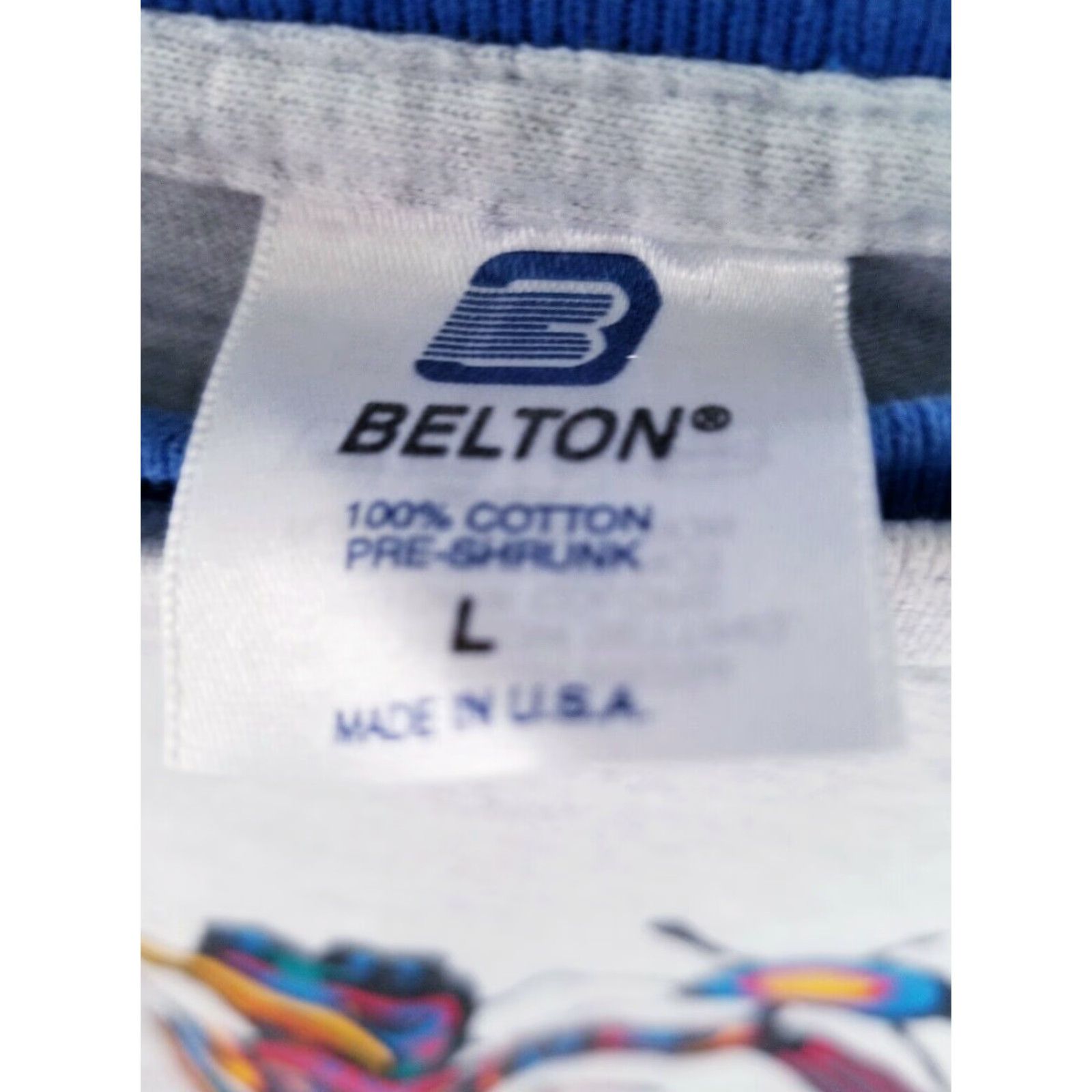Vintage VINTAGE 90s Belton Mens L Gray Graphic T Shirt Seattle Spirit Totem Tee Made in USA Mens Size US L / EU 52-54 / 3 - 3 Thumbnail