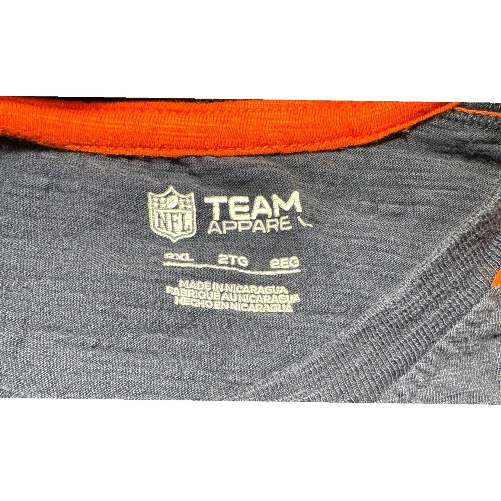 NFL NFL Chicago Bears T Shirt Mens 2XL Blue Orange Team Apparel Football Shirt Mens Blue Size US XXL / EU 58 / 5 - 3 Thumbnail