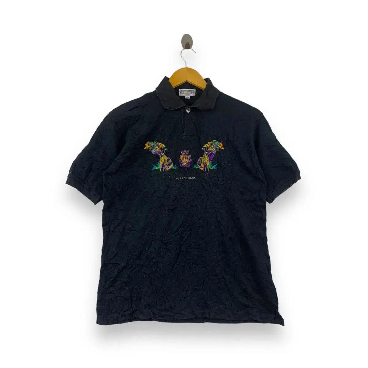 Vintage Vintage DOMINICI ROMA FIRENZE Embroidered Golf Polo Tee Size L / US 10 / IT 46 - 1 Thumbnail