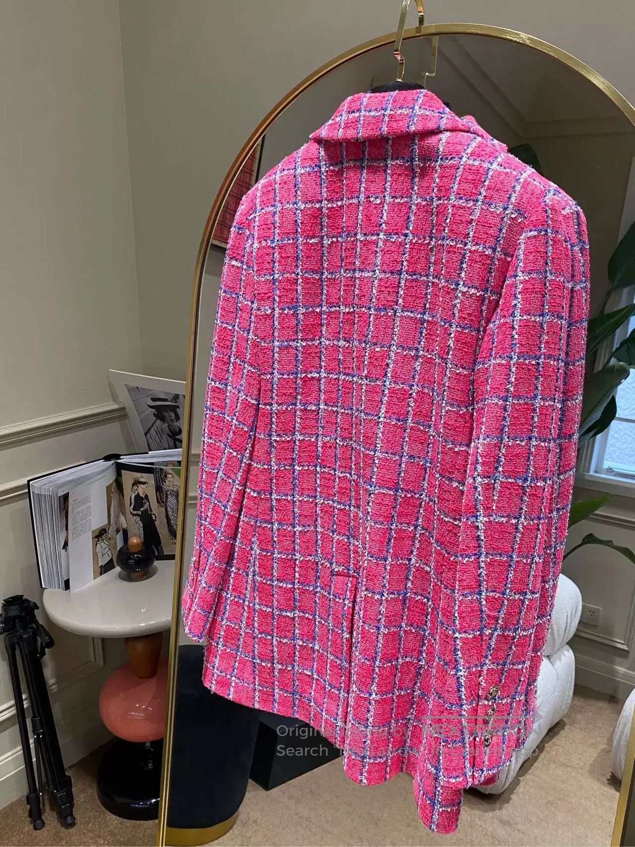 Chanel Chanel Pink Plaid Blazer Coat FR34. Size US XS / EU 42 / 0 - 2 Thumbnail