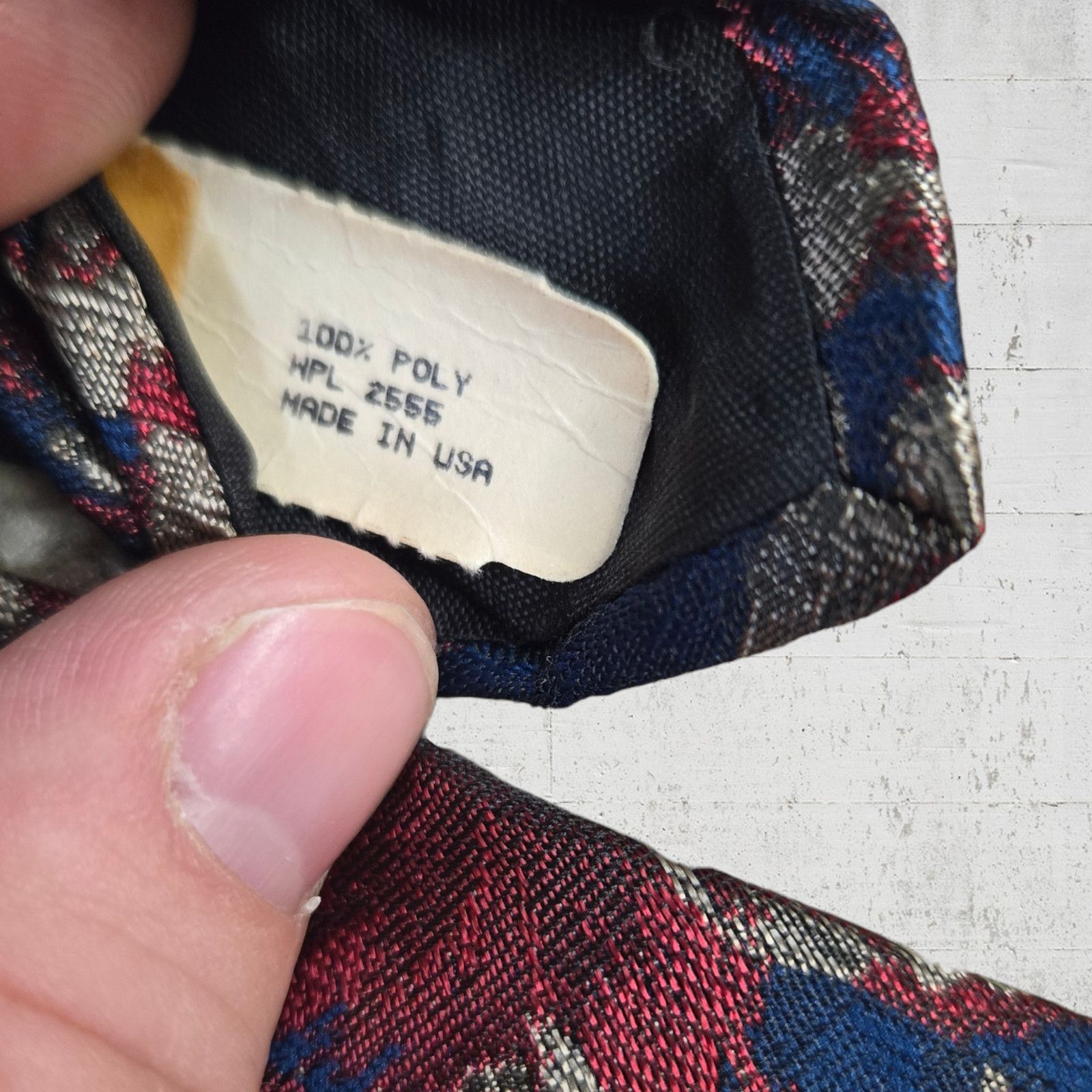 Vintage 80s Vintage Red Navy Floral Neck Tie Size ONE SIZE - 5 Thumbnail