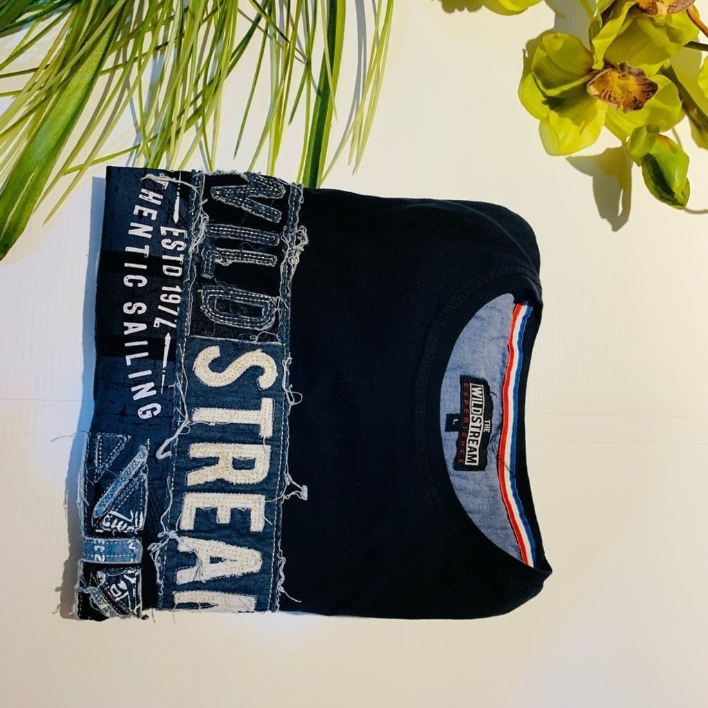 Other Wild Stream Navy Cotton Shirt Size L Size US L / EU 52-54 / 3 - 5 Thumbnail