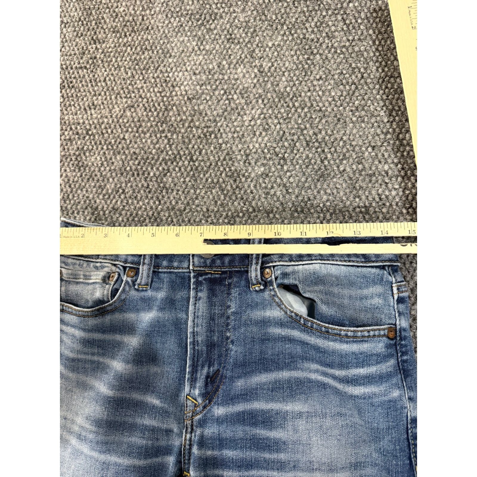 American Eagle Outfitters american eagle jeans mens 28x30 blue slim straight distressed stretch denim Size US 28 / EU 44 - 4 Thumbnail