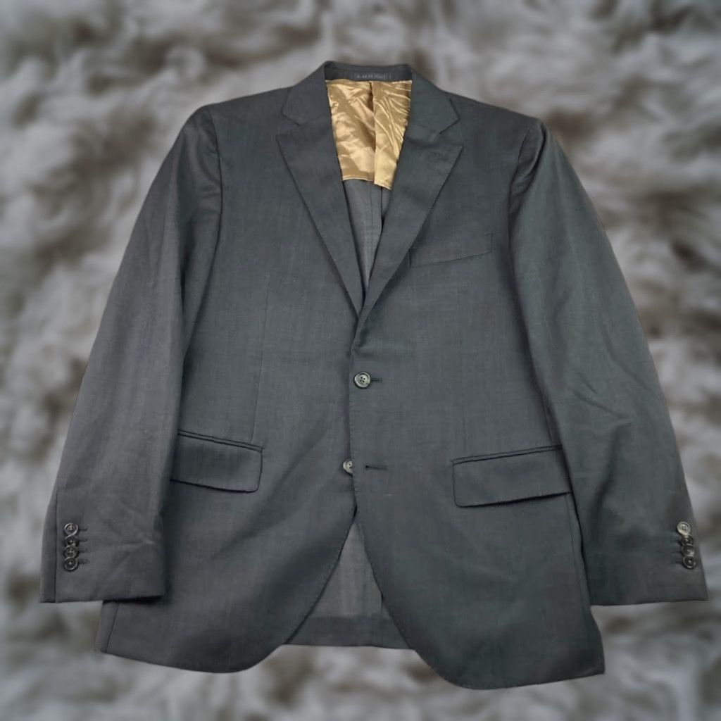 Vintage Ledbury Blazer Mens Wool 2-Button Jacket Gray Regular 40 US | Italy 50 EU Notch Lapel Double-Vented Vintage? Size 40R - 1 Thumbnail