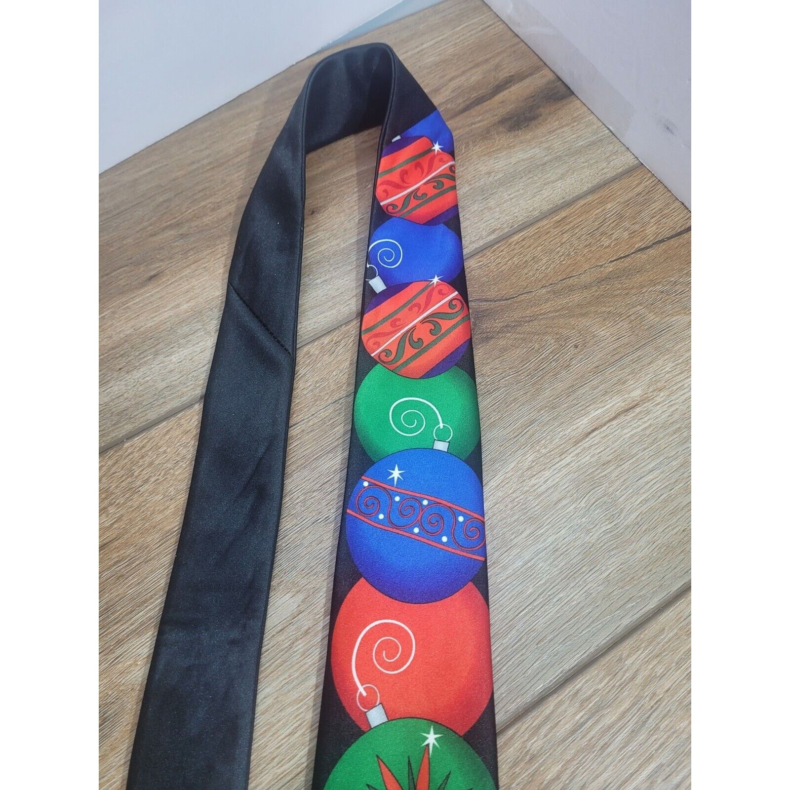 & Other Stories Men's Red Neck Tie Christmas Ornament Holiday Necktie Size 44 - 8 Thumbnail
