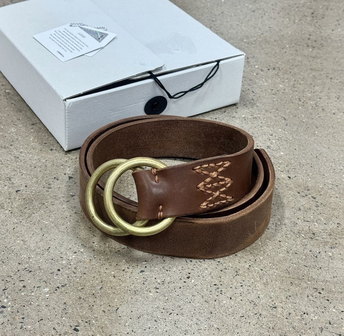 小物 visvim DOUBLE RING BELT BROWN 34 Visvim Brand New Visvim ICT Mud Dyed Bandana Belt | Grailed