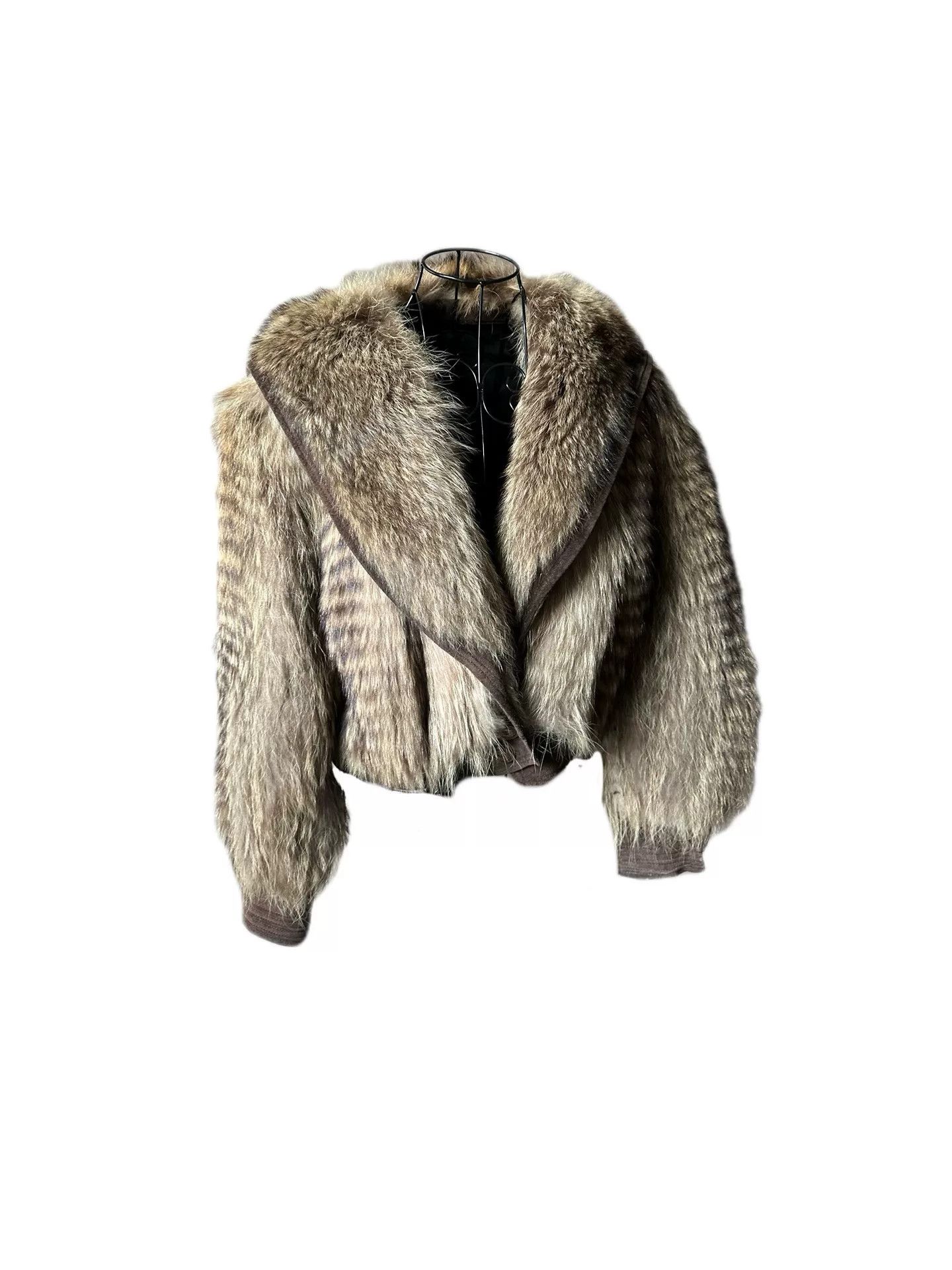 Vintage Vintage Fox Fur Oversized Lapel Jacket Size M / US 6-8 / IT 42-44 - 1 Thumbnail