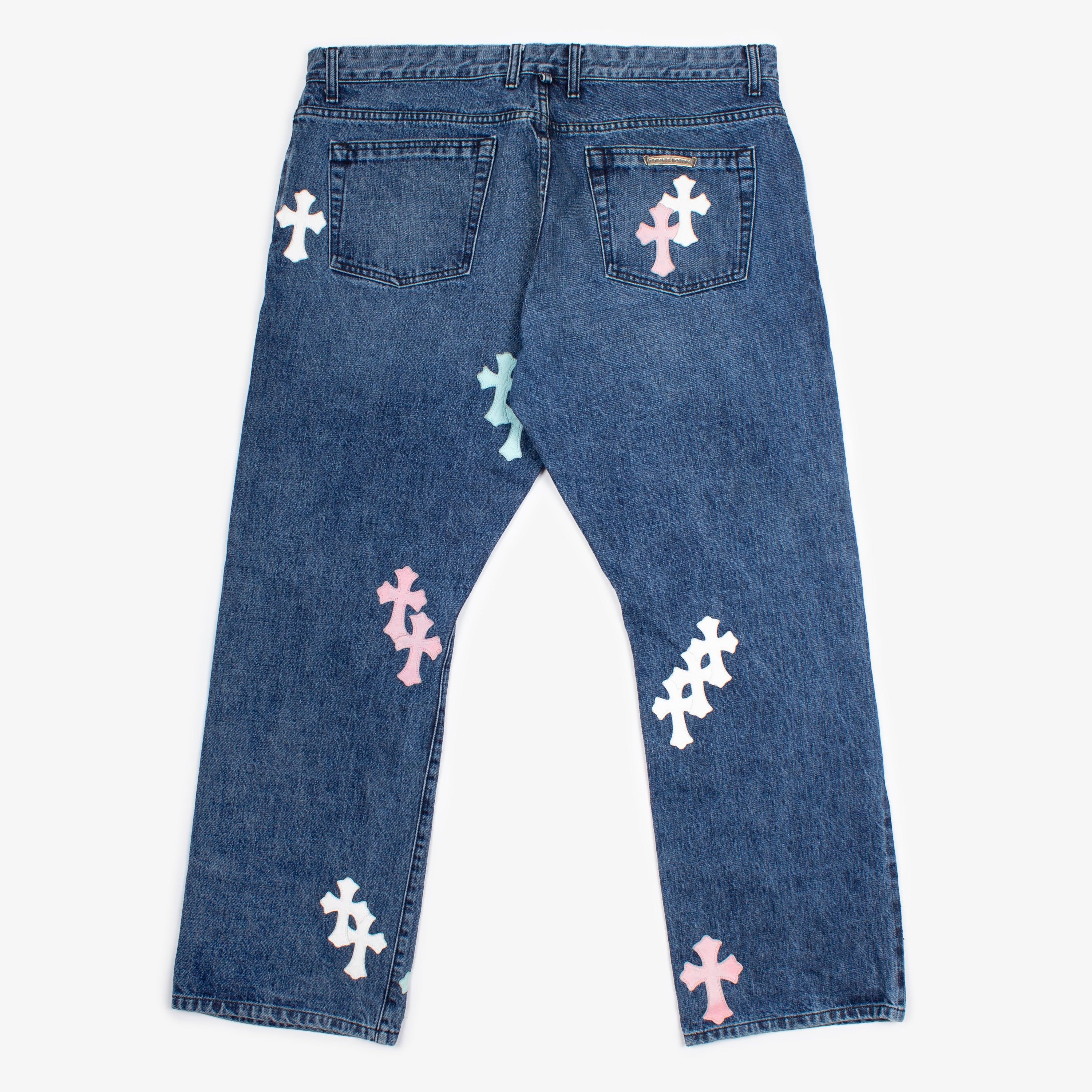 Chrome Hearts CHROME HEARTS COTTON CANDY CROSS PATCH DENIM JEANS 1/1 Size US 40 / EU 56 - 3 Thumbnail