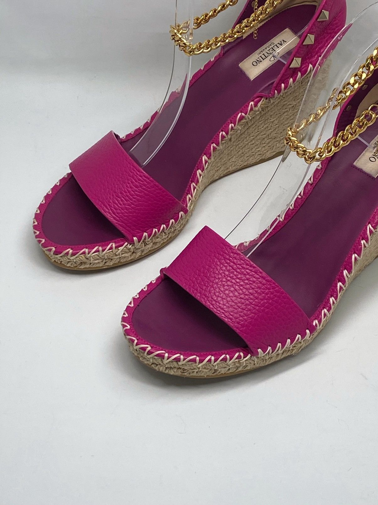 Valentino Valentino Garavani Rockstud Grainy Calfskin Wedges size 42 Size US 12 / IT 42 - 4 Thumbnail