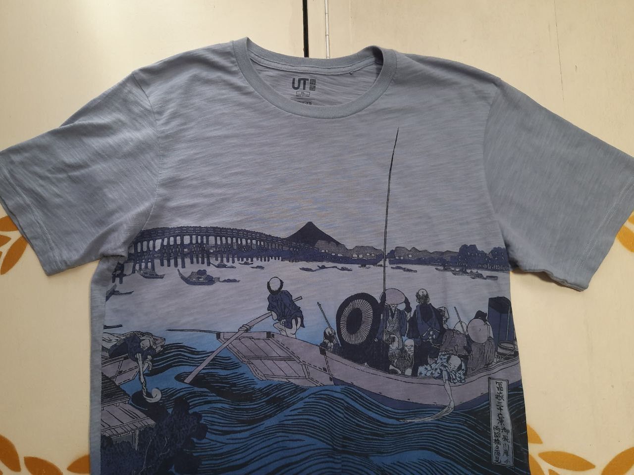 Japanese Brand × Uniqlo Uniqlo Hokusai Blue T-Shirt Size US XL / EU 56 / 4 - 3 Thumbnail