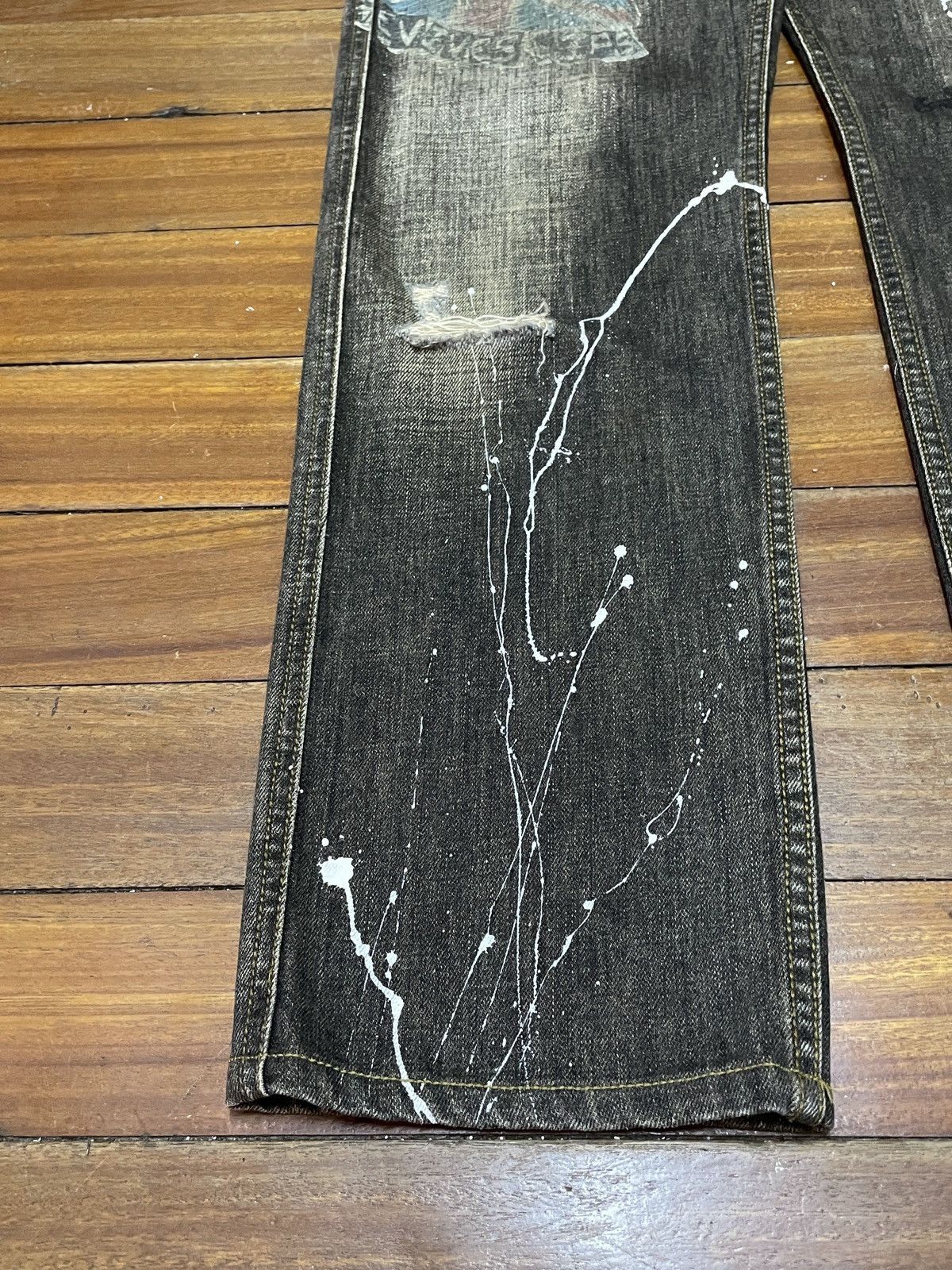 If Six Was Nine × Japanese Brand × Vintage Rare Design Vintage Rattle Trap Distressed Art Jeans 1990s Size US 33 - 5 Thumbnail