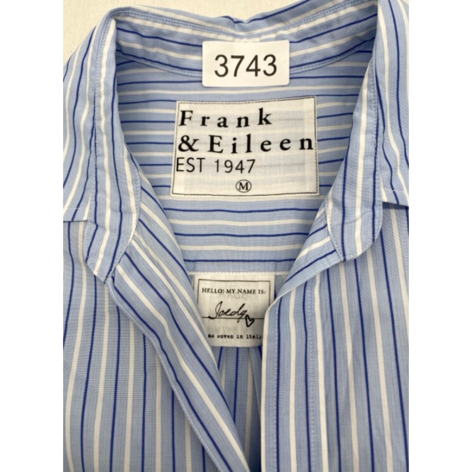 Frank & Eileen Frank & Eileen Joedy Womens Button-Up Shirt Small Pink Stripe Oversized Magenta color Cotton Chamois long sleeve Size S / US 4 / IT 40 - 4 Thumbnail