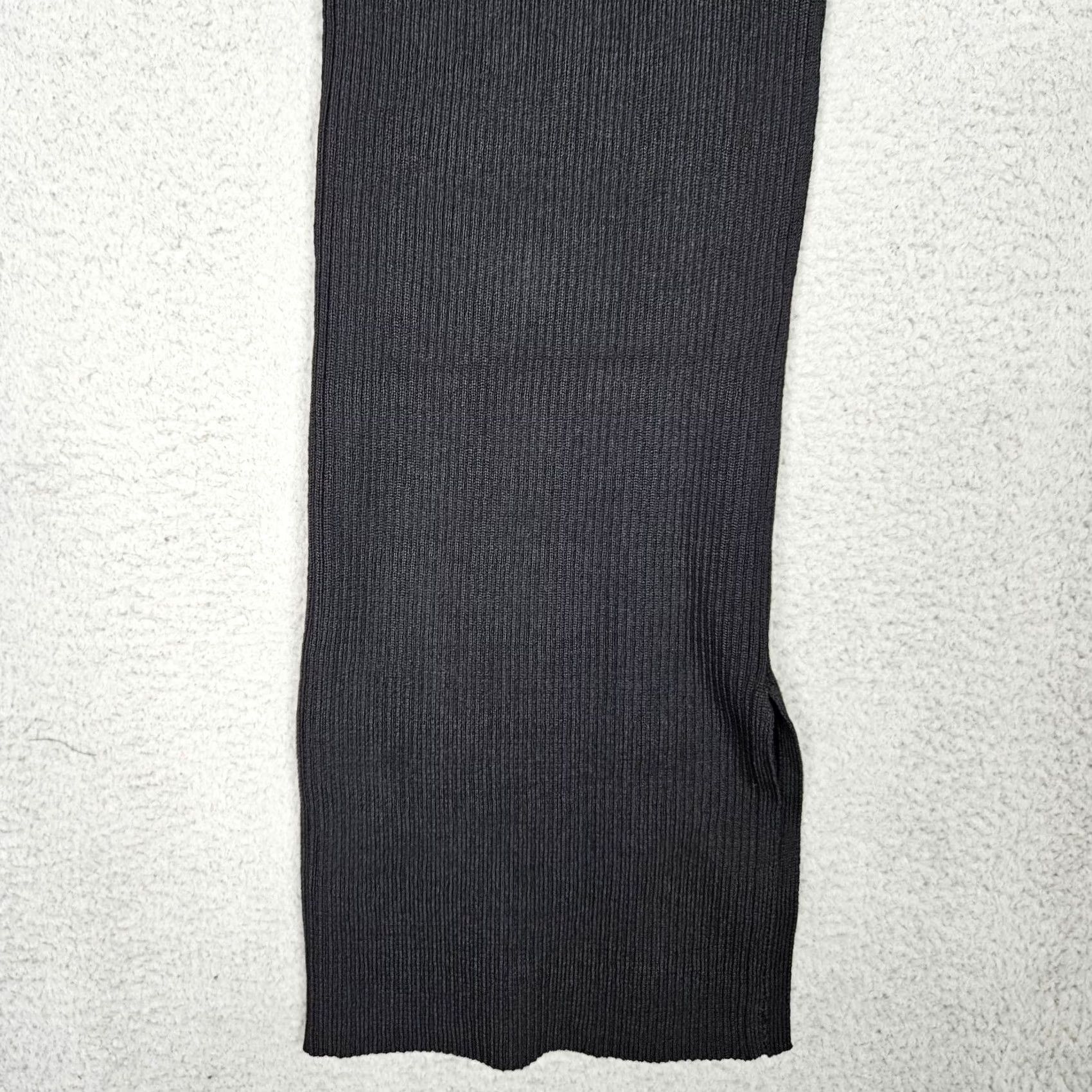 Zara VINTAGE? ZARA The Knitwear Collection Women's Black Ribbed Folding waist Skirt Size S NEW Size 28" / US 6 / IT 42 - 2 Thumbnail