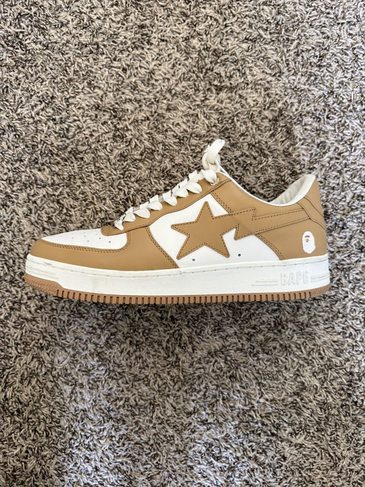 Bape A Bathing Ape Bape Sta White Beige Size US 12 / EU 45 - 2 Thumbnail