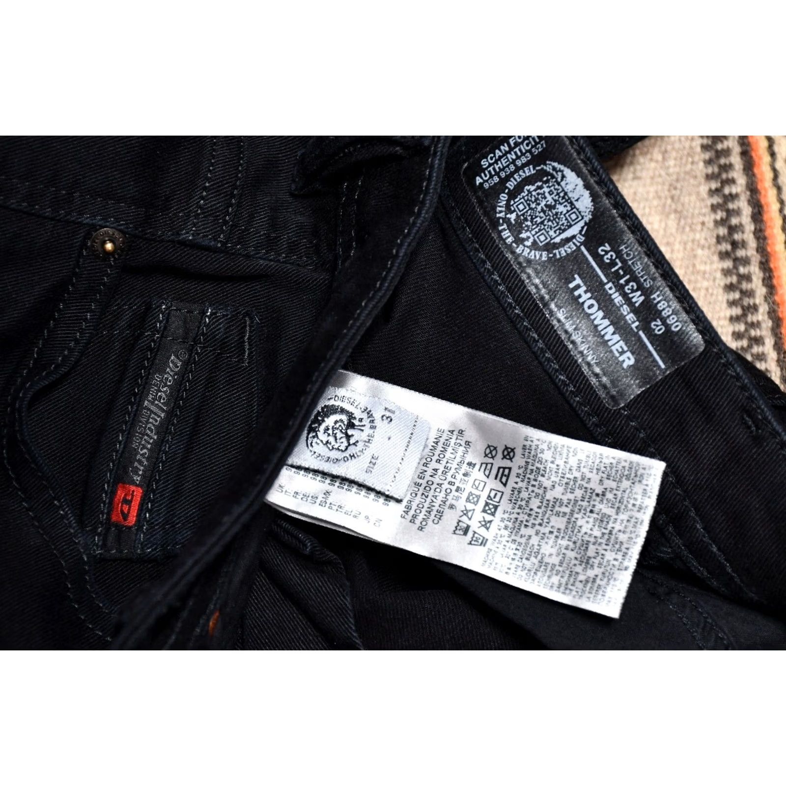 Diesel Diesel THOMMER 0688H Slim-Skinny Jeans Women's Black 31x32 XS? Size US 31 - 5 Thumbnail