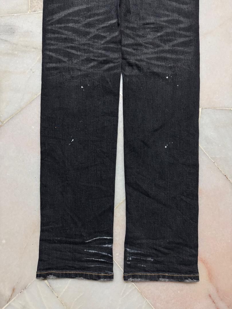 If Six Was Nine 💥SICK💥VINTAGE JAPANESE RAG JEANS INSANE MUDWASH BLACK DENIM Size US 31 - 20 Thumbnail