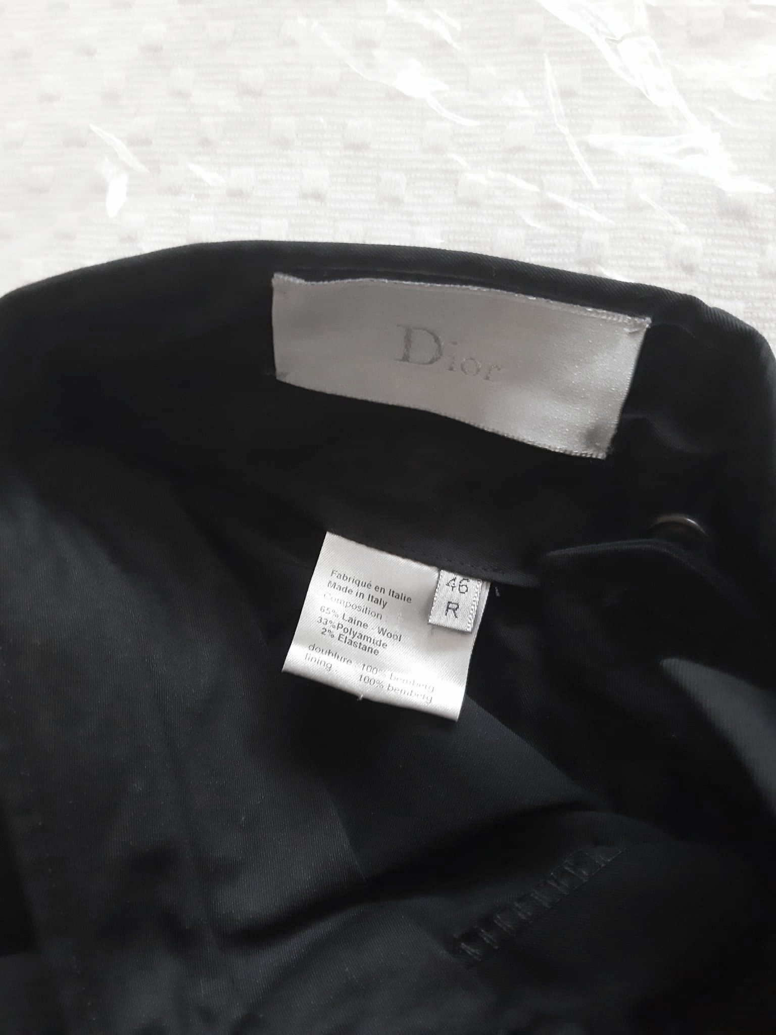 Dior × Hedi Slimane Dior Homme SS04 “Strip” Runway Glossy Wool Pants ( 46 ) Size US 30 / EU 46 - 6 Thumbnail