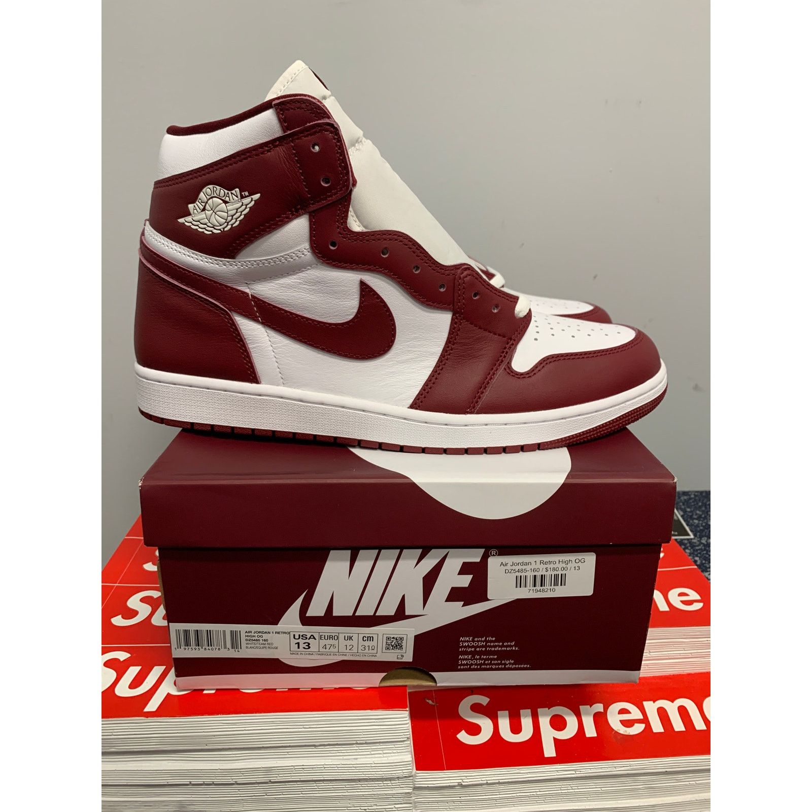 Nike Nike Air Jordan 1 Retro High OG Artisanal Team Red Size 13 Size US 13 / EU 46 - 1 Thumbnail