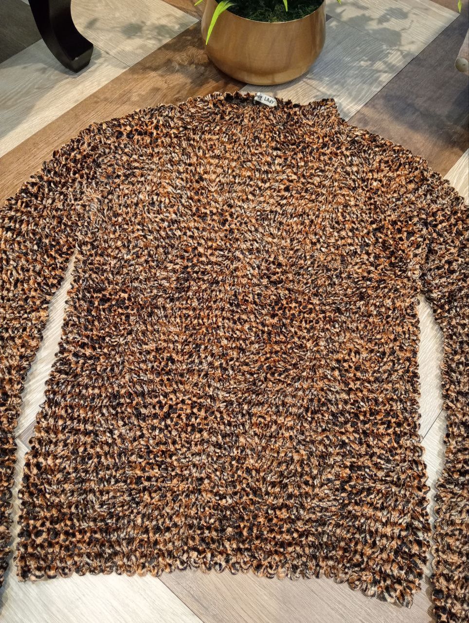 Japanese Brand FANCY LADY LEOPARD POPCORN PLEATED TOPS Size ONE SIZE - 3 Thumbnail