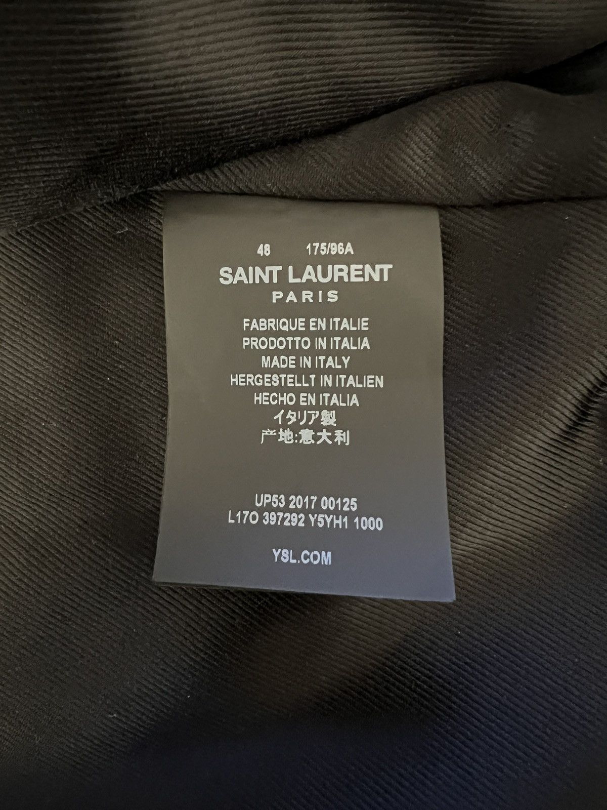 Hedi Slimane × Saint Laurent Paris Saint Laurent Paris L17 Leather Jacket Sz. 48 Hedi Slimane Size US M / EU 48-50 / 2 - 7 Thumbnail