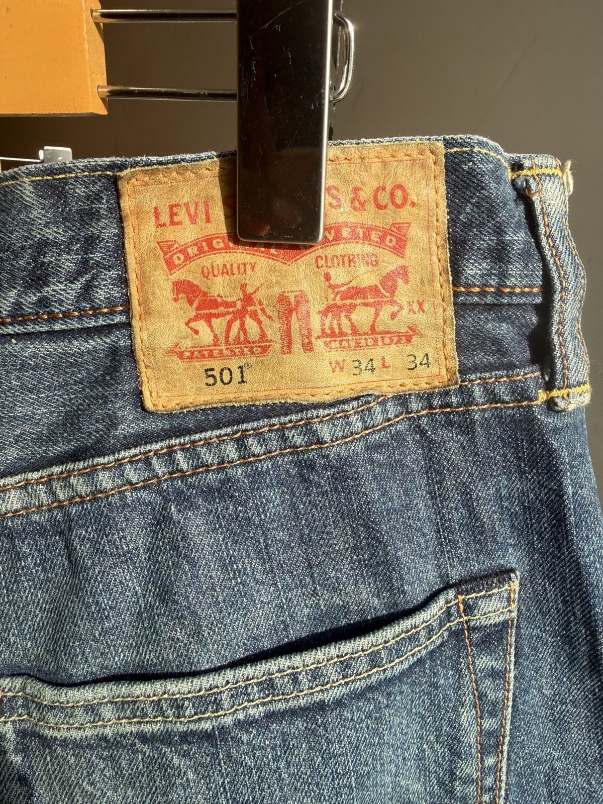 Levi's 1-of-1 Custom Levi's 501 "Oasis" Patchwork Jeans Size US 34 / EU 50 - 4 Thumbnail