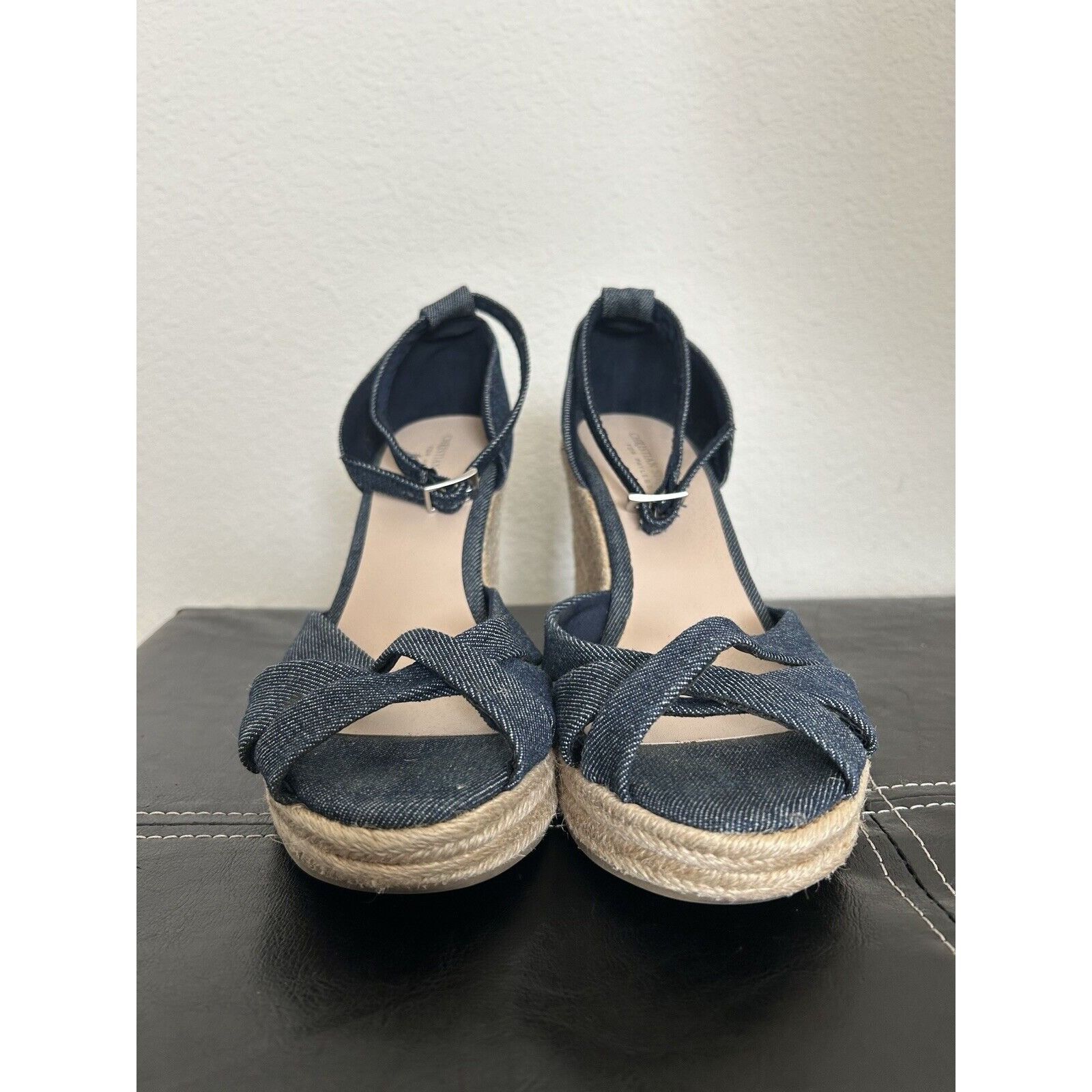 Other CHRISTIAN SIRIANO blue Denim Ankle Strap Espadrille Platform Size US 11 / IT 41 - 3 Thumbnail