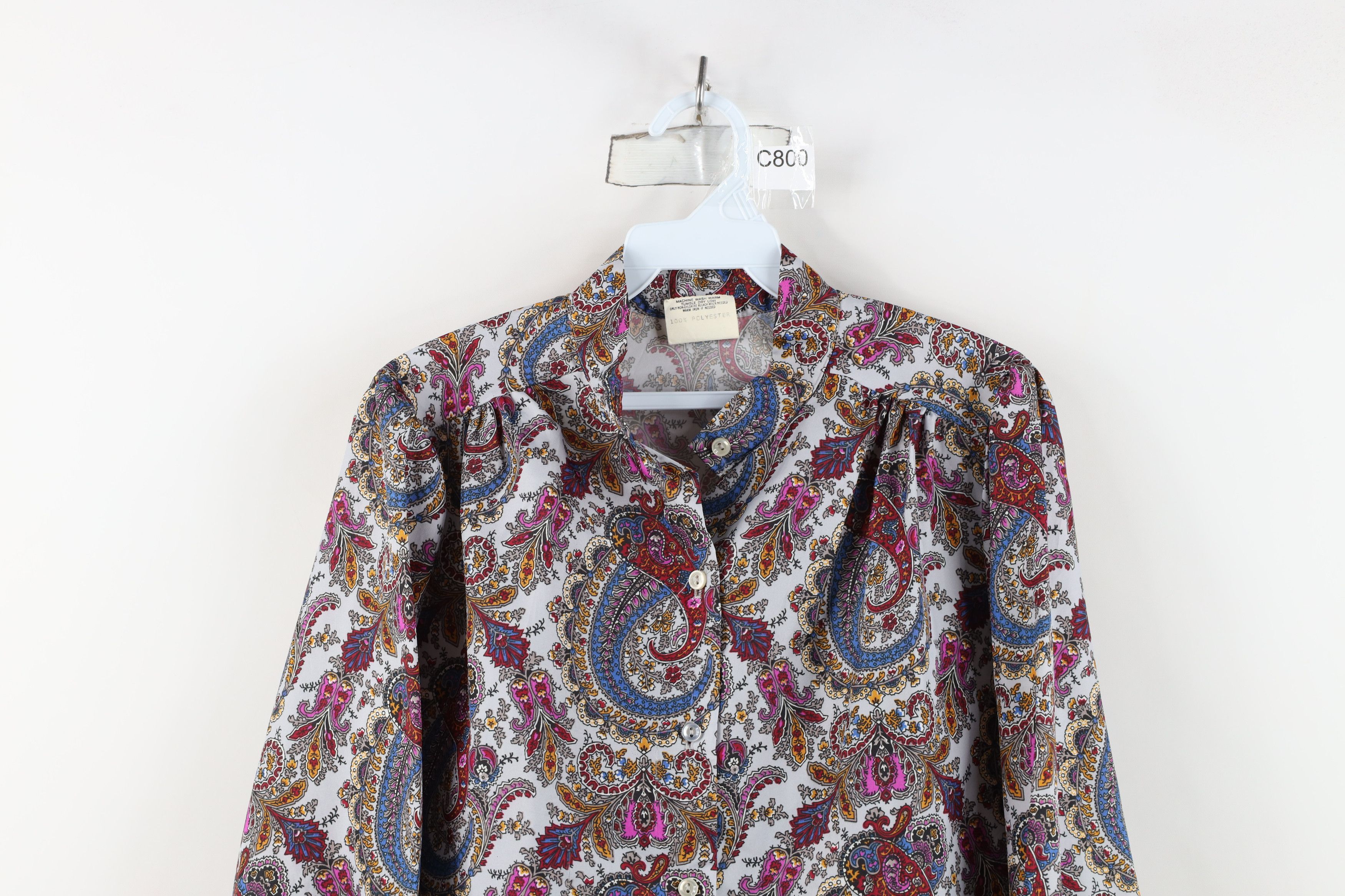 Vintage Vintage 60s 70s Streetwear Paisley Ruffled Button Shirt USA Size XL / US 12-14 / IT 48-50 - 2 Thumbnail