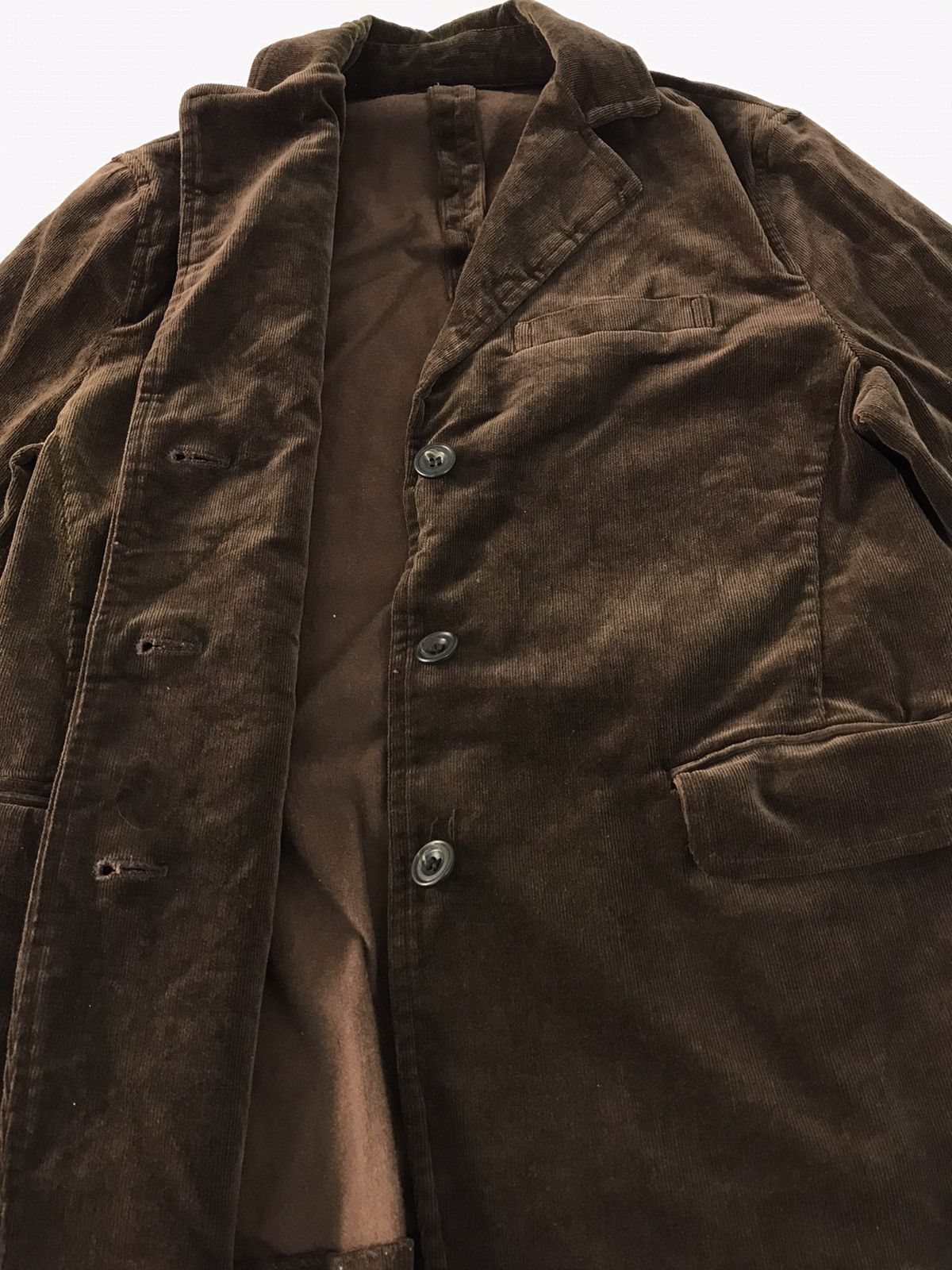 Japanese Brand Ray Beam Corduroy Coat Jacket Full Button Double Pocket Size XS / US 0-2 / IT 36-38 - 4 Thumbnail