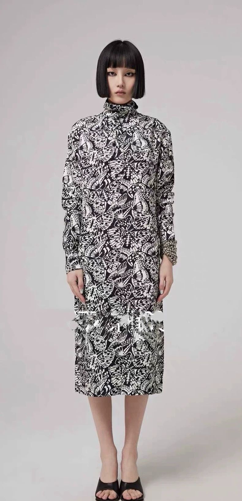 Dries Van Noten Dries Van Noten size:36 Butterfly print dark jacquard dres Size M / US 6-8 / IT 42-44 - 7 Thumbnail