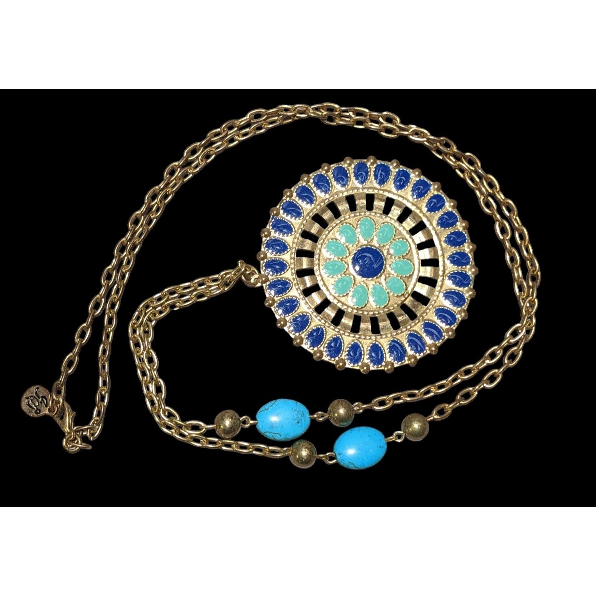 Other JS Collection Bohemian Enamel Medallion Necklace Size ONE SIZE - 1 Thumbnail
