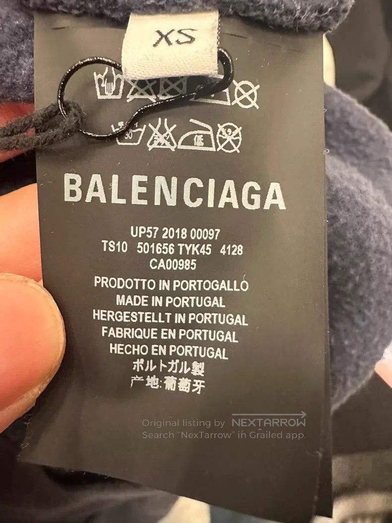 Balenciaga Balenciaga Yellow Wheat Ear Dark Blue Hoodie Size US XS / EU 42 / 0 - 5 Thumbnail