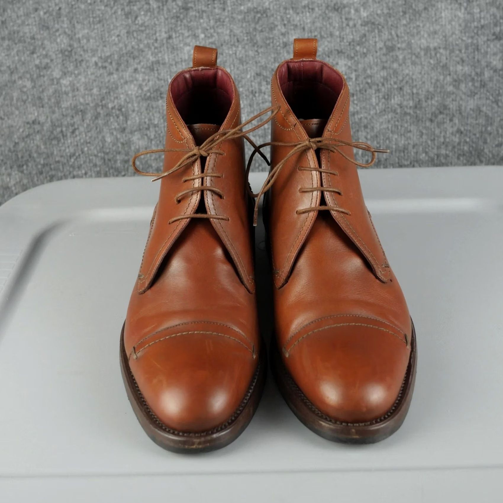 CO Rider Boot Co Chukka Boots Mens Size 8 Brown Leather Cap Toe Made In Italy Size ONE SIZE - 3 Thumbnail