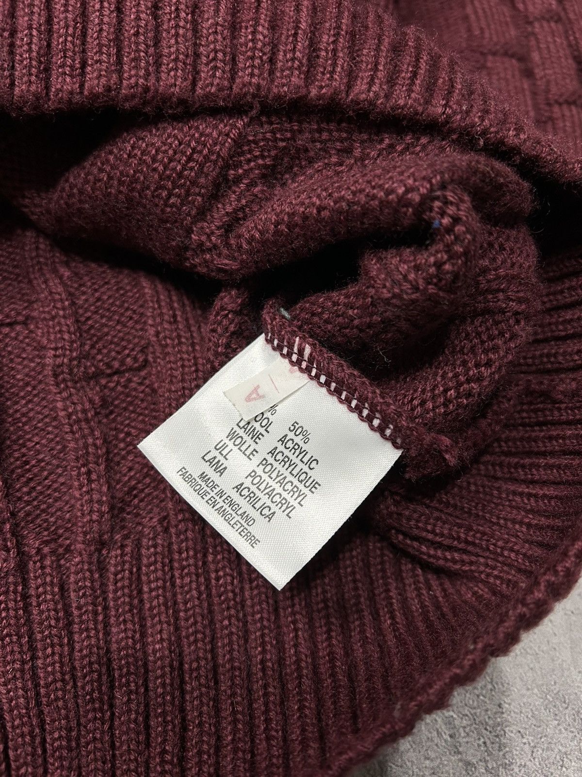 Burberry × Vintage VINTAGE 90s BURBERRY BIG LOGO KNIT SWEATER Size US L / EU 52-54 / 3 - 9 Thumbnail