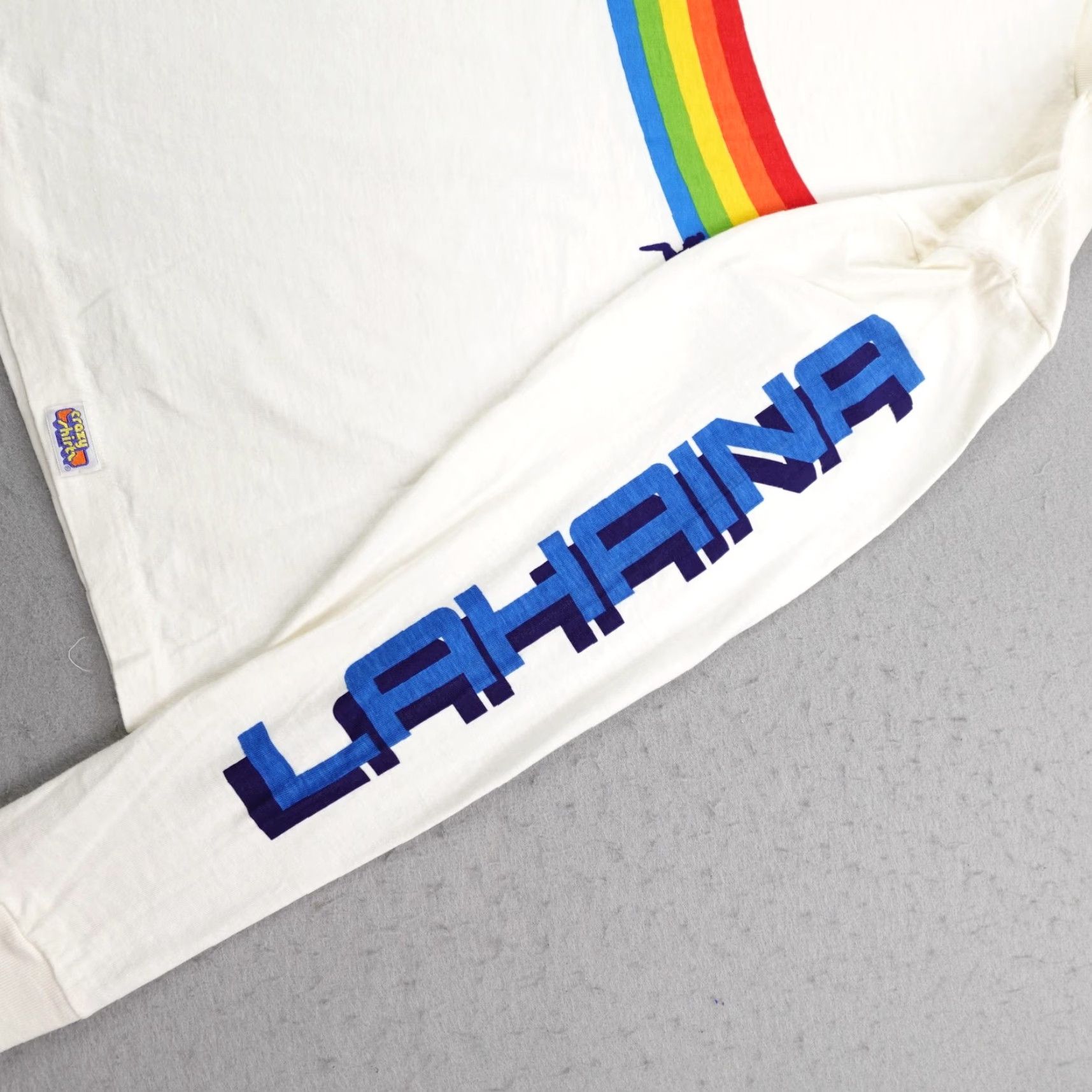 Vintage VINTAGE Crazy Shirts T-Shirt Mens Medium White Rainbow Sailboat 80s Graphic Beach Nautical Size US M / EU 48-50 / 2 - 5 Thumbnail