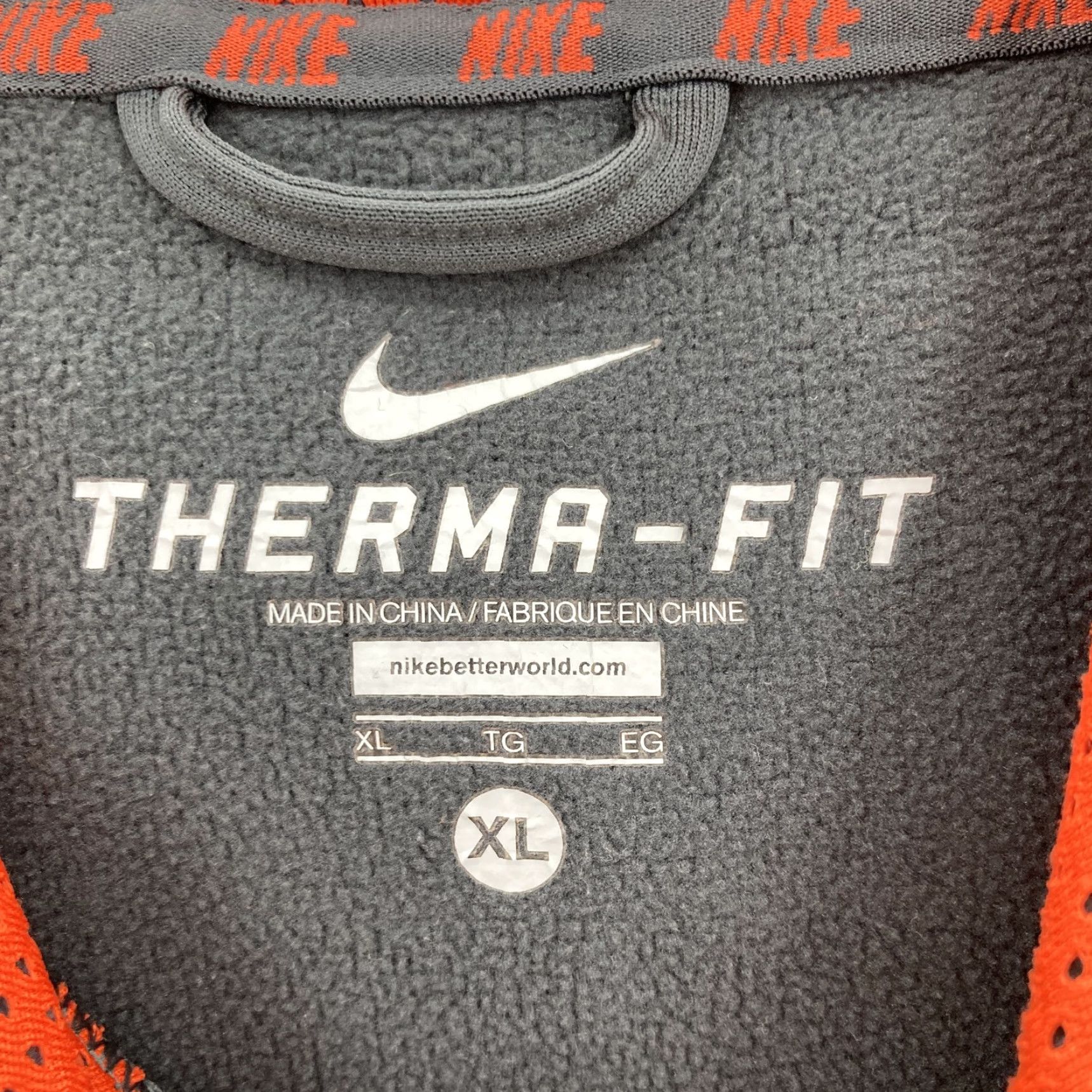 Nike Nike Hoodie Mens XL Gray Orange Therma-Fit Pullover Swoosh Knockout Annihilator Size US XL / EU 56 / 4 - 4 Thumbnail