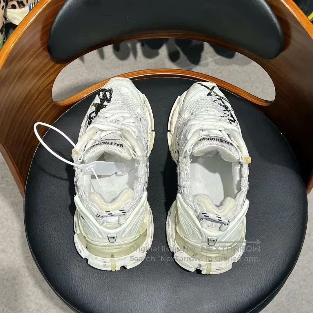 Balenciaga balenciaga runner sneakers with graffiti detailing. Size US 5.5 / EU 38 - 7 Thumbnail