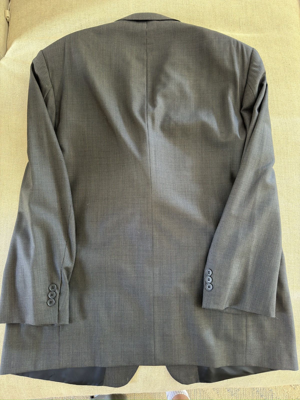 Vintage × Yves Saint Laurent Yves Saint Laurent YSL Vintage Nailhead Jacket in Gray 48R Size 48R - 11 Thumbnail