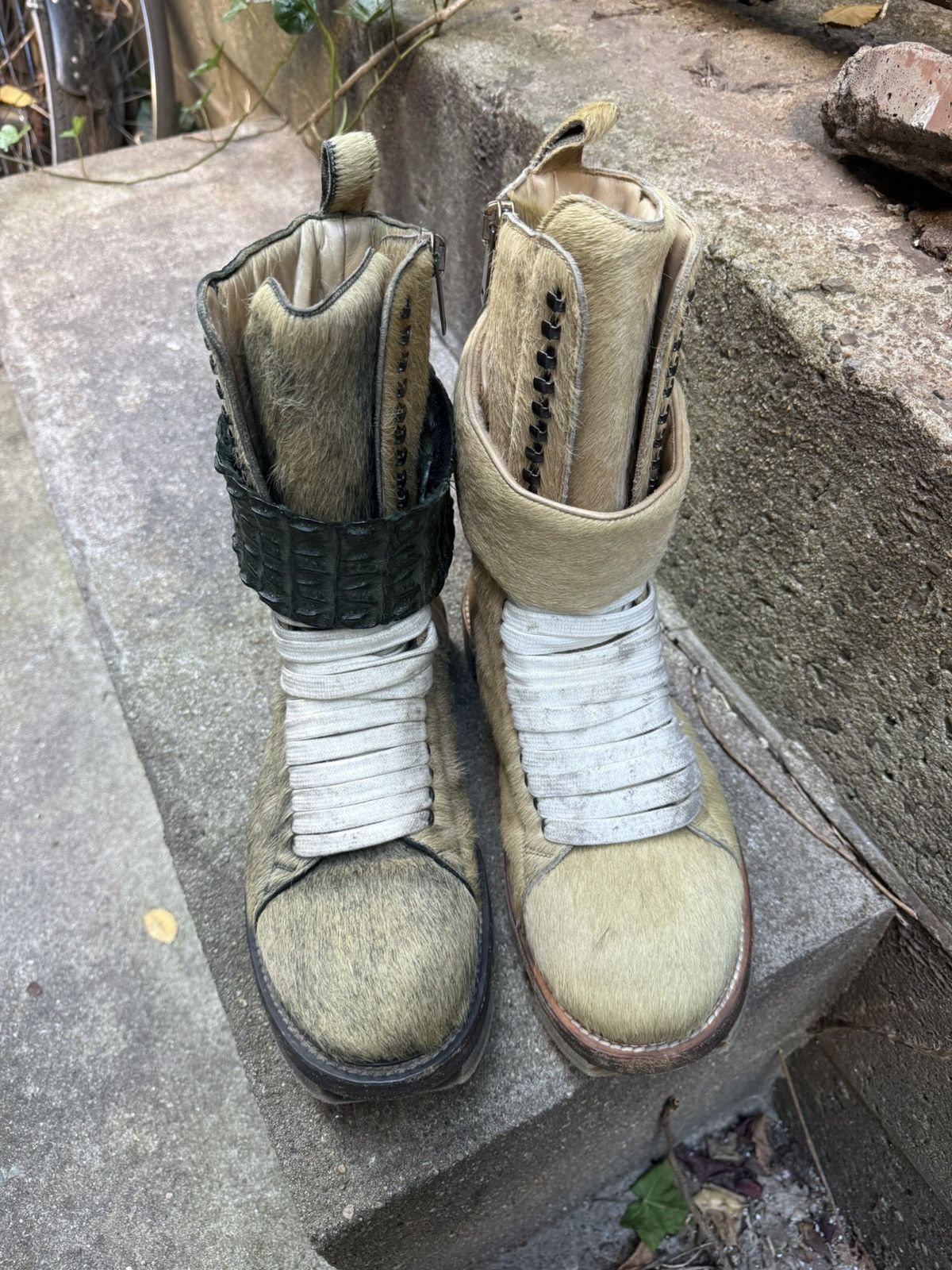 Rick Owens FW13 Rick Owens Plinth Runway Boots | Grailed