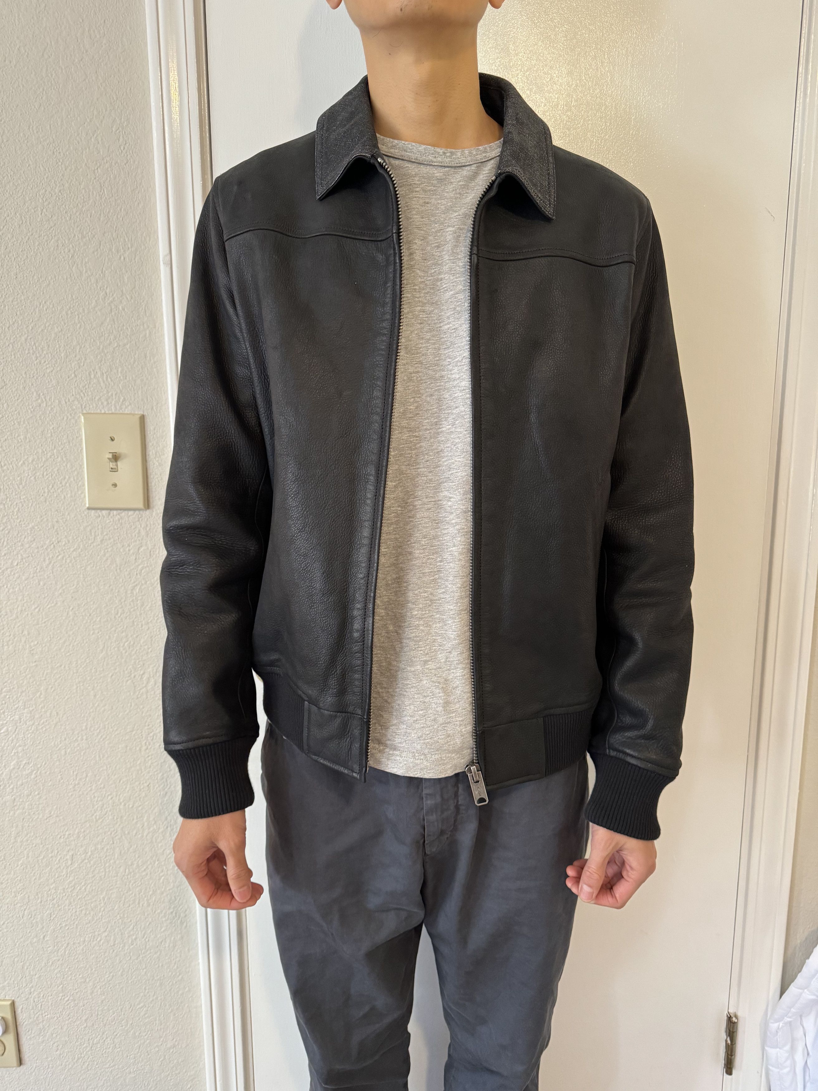 A.P.C. × Louis W. A.P.C. x Louis W. Leather Jacket size M | Grailed