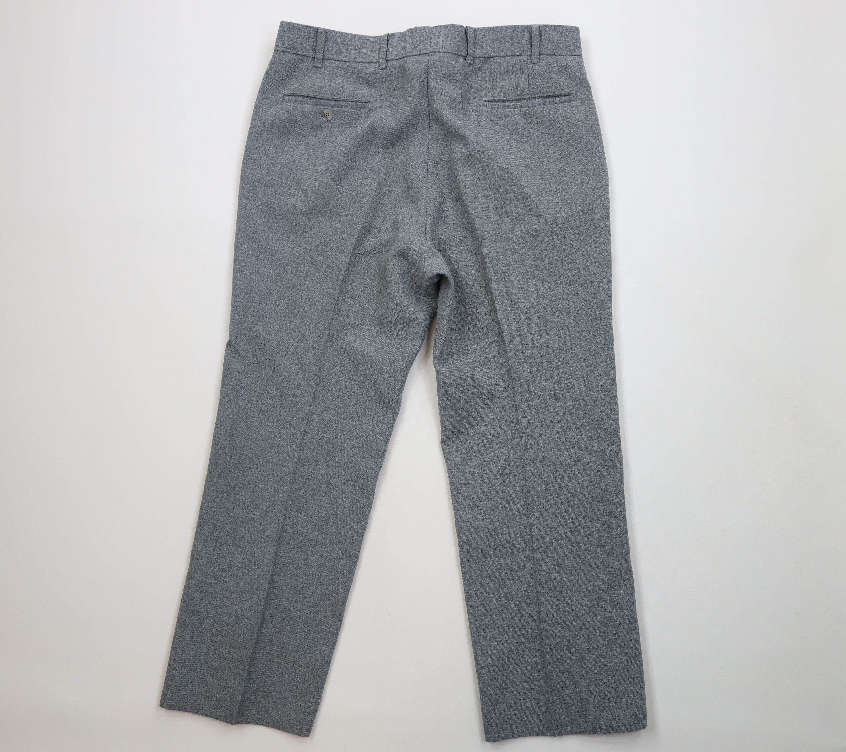 Levi's Vintage 70s Levis Wide Leg Chino Pants Trousers Gray USA Size US 36 / EU 52 - 9 Thumbnail