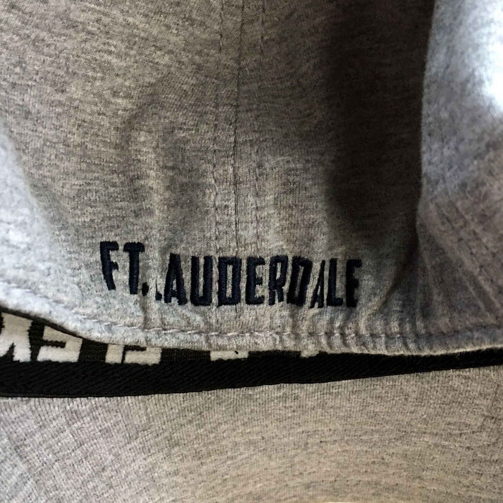 Vintage Mens Gray One Size E-Flex Curved Brim Baseball Cap Hat Fort Lauderdale Size ONE SIZE - 7 Thumbnail