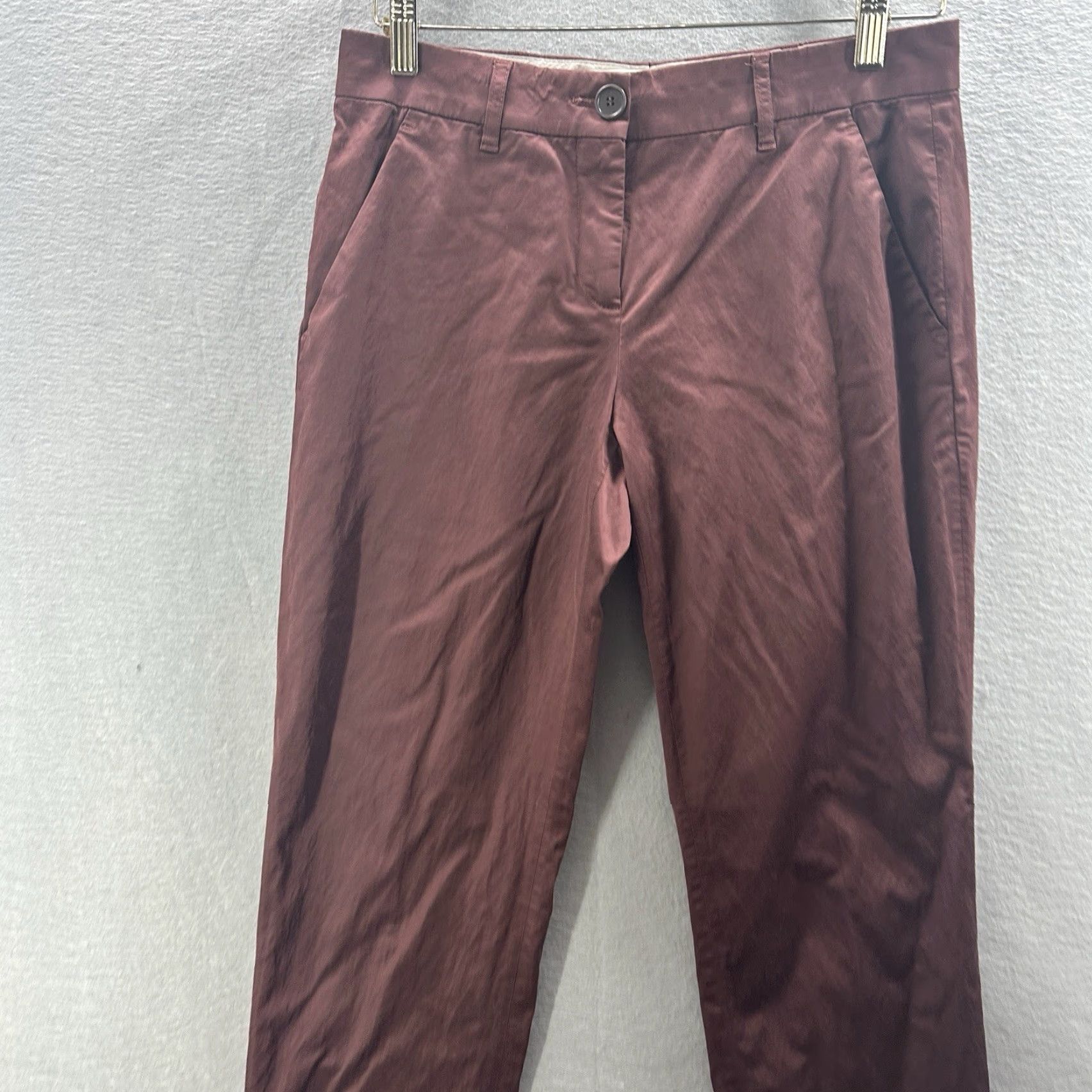 Etro ETRO Pants Womens 42 Medium Silk Sheen Cropped Capri Quiet Luxury Cropped Pants ETRO Women City Preppy 90s Mens Womens Size 28" / US 6 / IT 42 - 3 Thumbnail