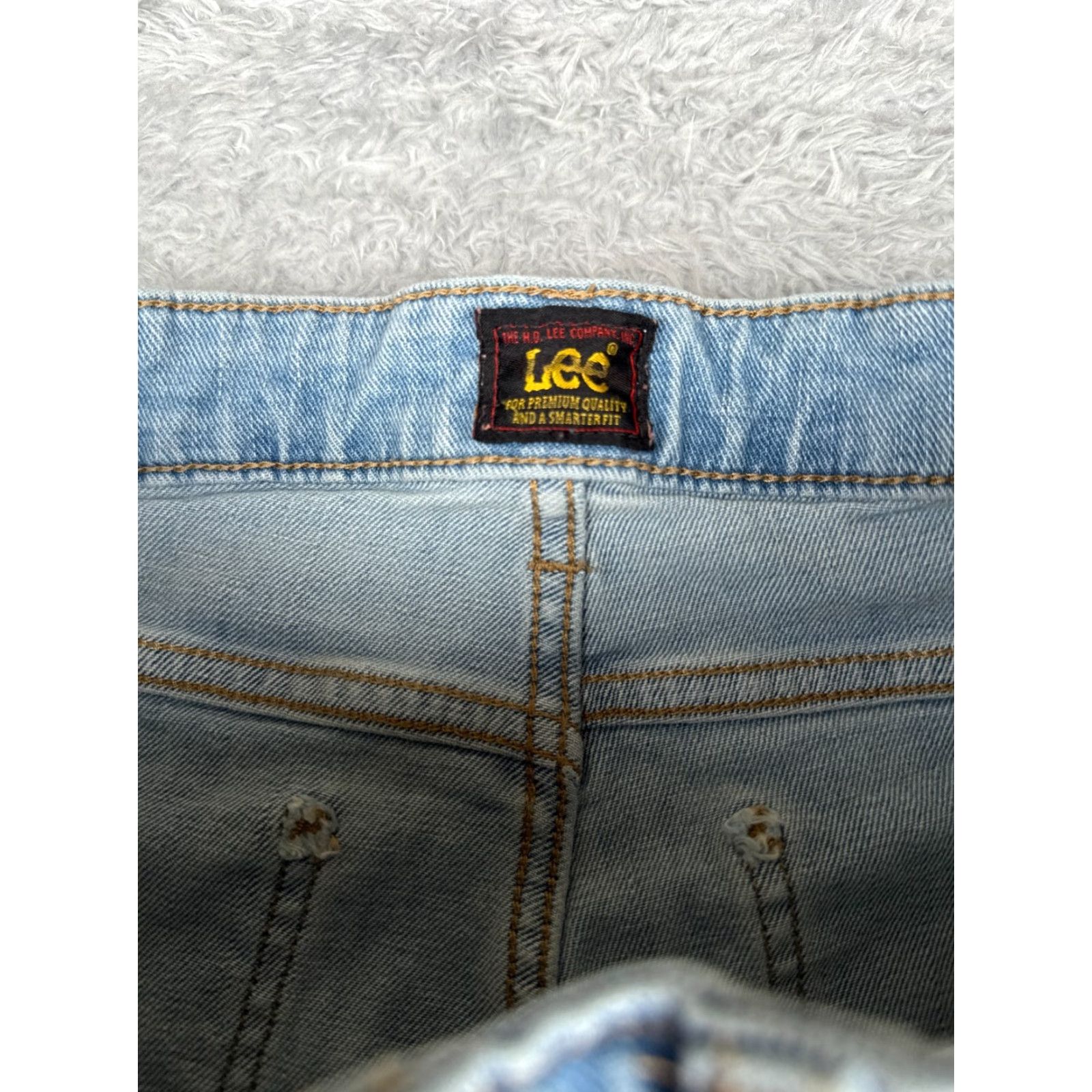 Lee VINTAGE Lee Women's Jeans 27 Blue Denim Straight Leg High Rise 27x29 Cowboy Southwestern Style Size 27" / US 4 / IT 40 - 6 Thumbnail