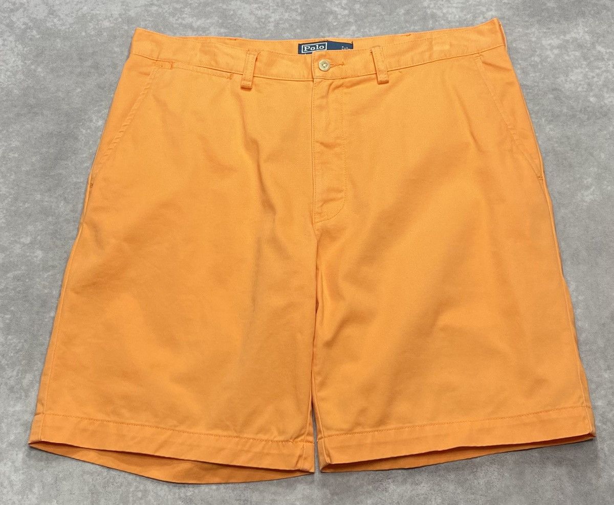 Polo Ralph Lauren 90’s Vintage Polo Ralph Lauren Orange Classic Chino Shorts Size US 35 - 1 Thumbnail