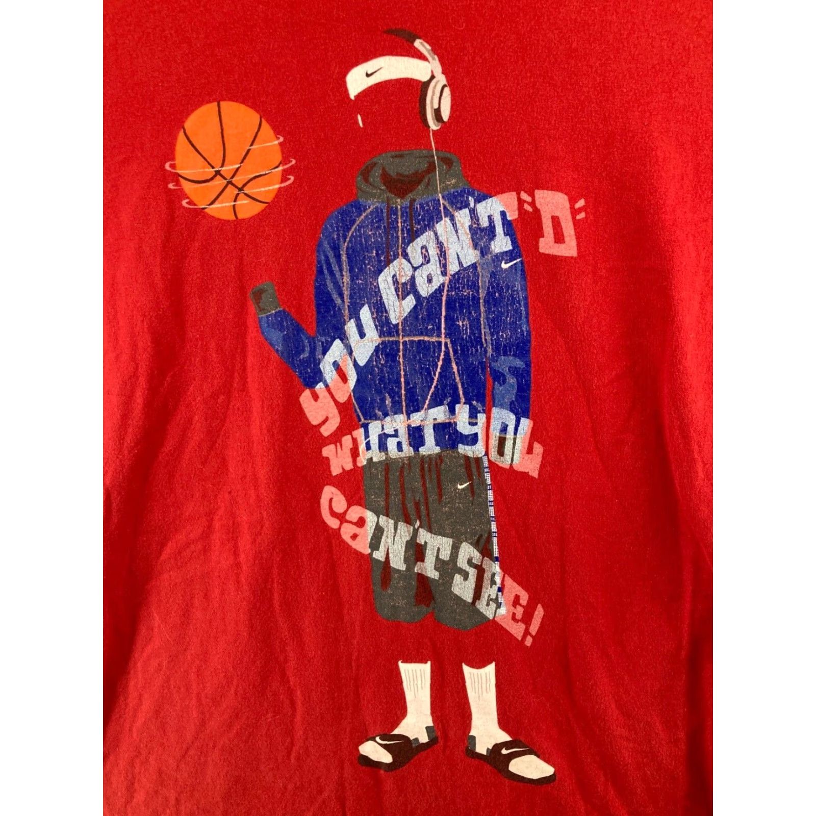 Nike Nike T-Shirt Mens Large Cant stop Red Jersey Crew Neck Sports Nike Air - Adult Large Mens Size US L / EU 52-54 / 3 - 4 Thumbnail