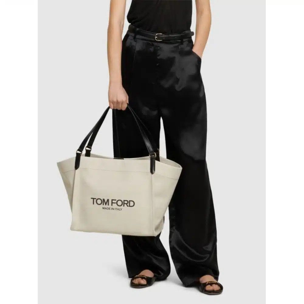 Tom Ford o1loc1c0325 L1769 Size: OS / Amalfi Large Tote Bag in White Size ONE SIZE - 4 Thumbnail